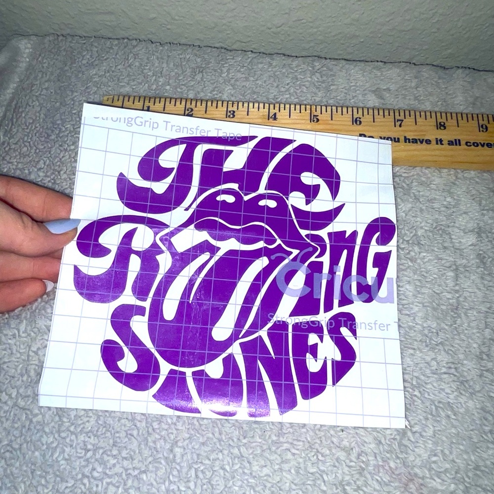 Purple Rolling Stones Vinyl Decal